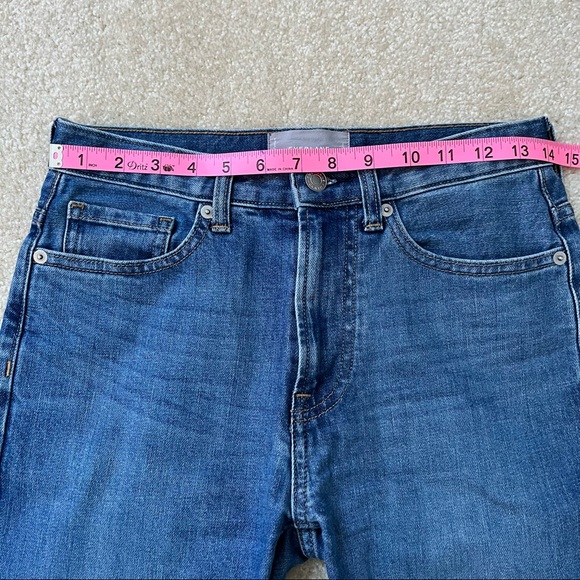 Everlane Straight Leg Jeans Womens 24 Regular Medium Wash High Rise Cotton Blend - Picture 7 of 11